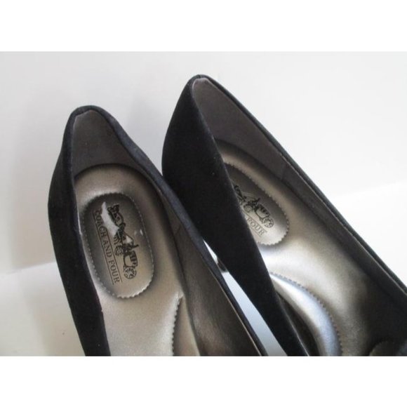 Coach And Four Black Mod On Trend Suede Upper Pumps - Picture 5 of 8